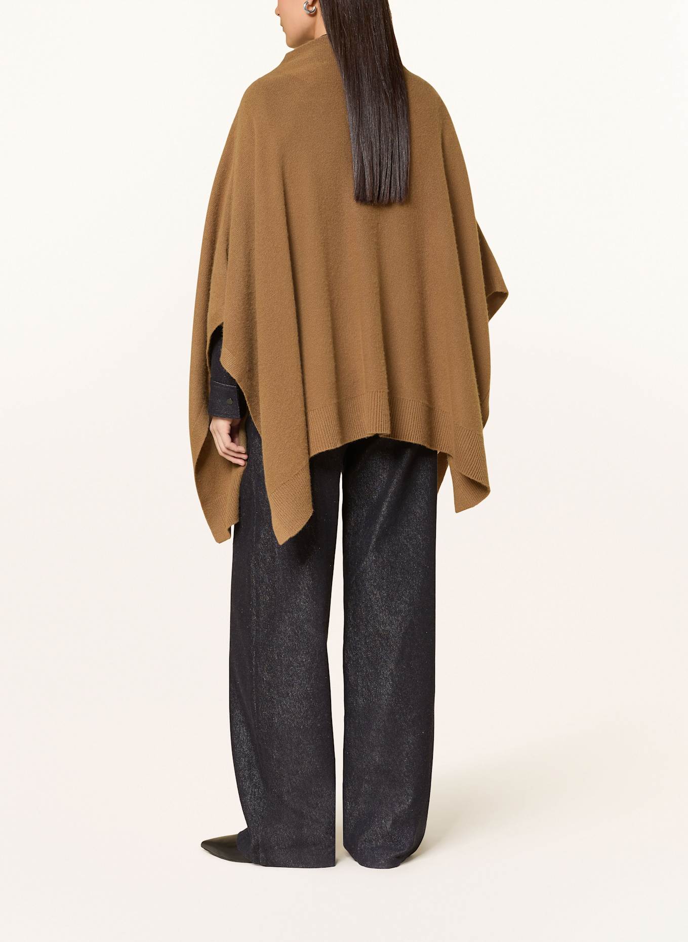 VINCE Cashmere-Poncho: BRAUN