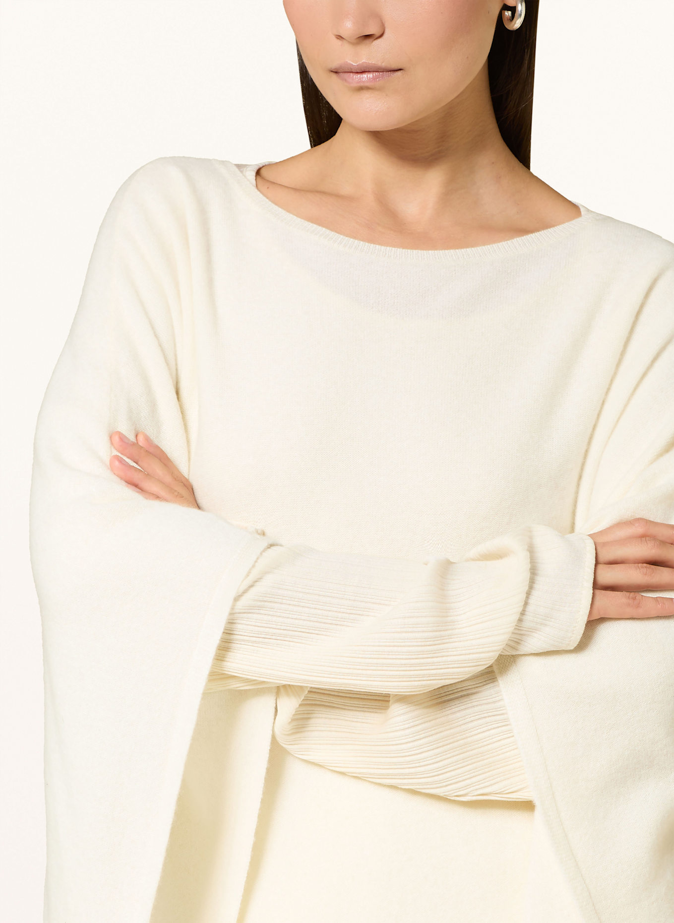 VINCE Cashmere-Poncho: CREME