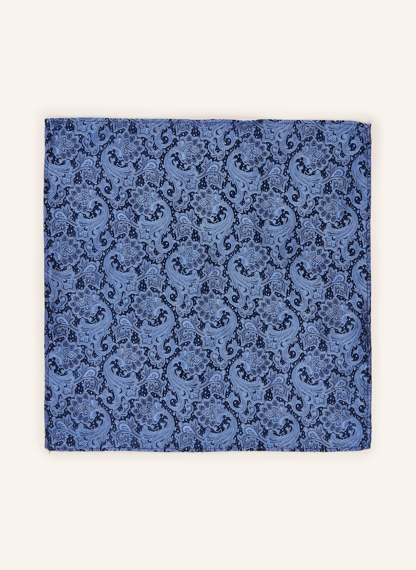 PAUL Einstecktuch aus Seide: BLAU / DUNKELBLAU