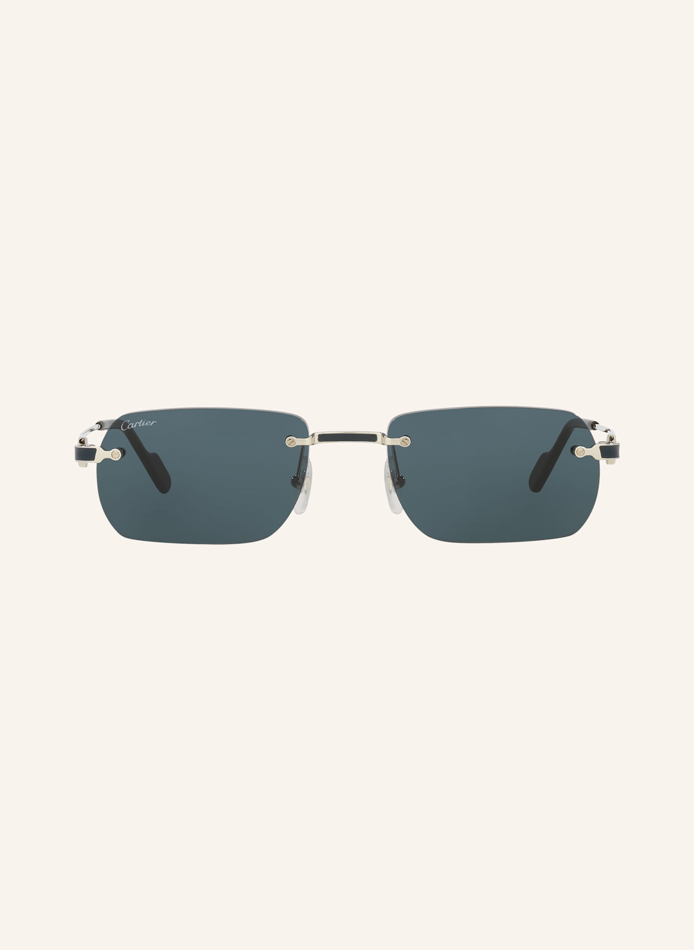 Cartier Sonnenbrille CT0498S: 4100B155 - SILBER/ BLAU