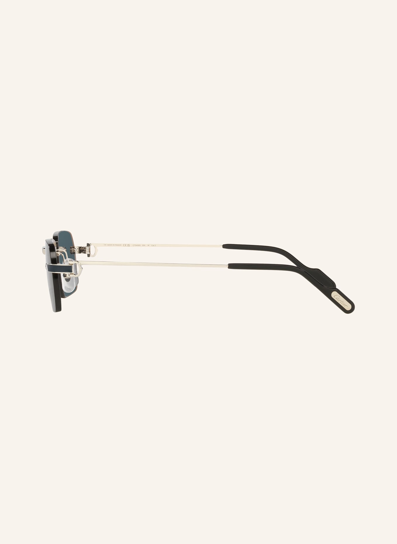 Cartier Sonnenbrille CT0498S: 4100B155 - SILBER/ BLAU