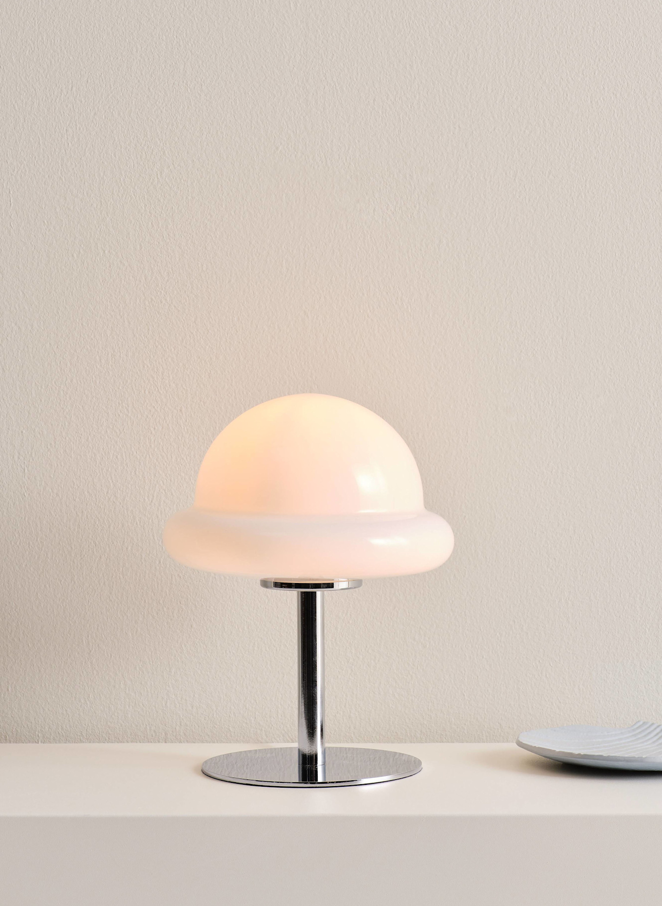 Jotex Tischleuchte BUBBA: WEISS / SILBER