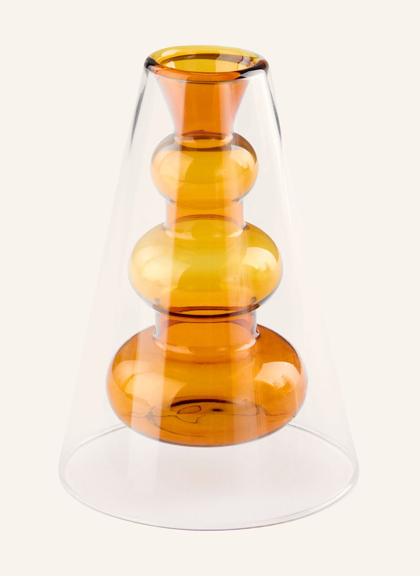 Jotex Vase TILO BROWN: ORANGE / WEISS