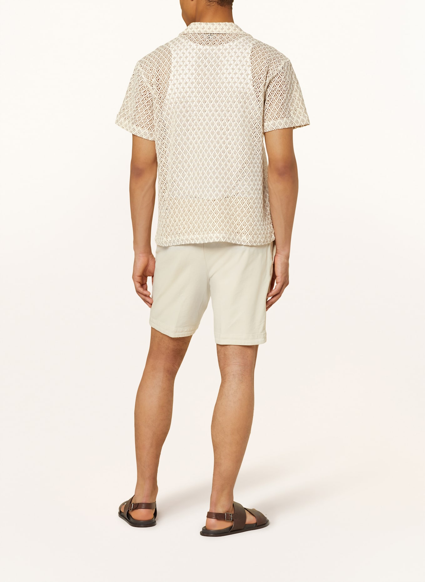 REISS Häkelhemd STERLING Regular Fit: CREME / ECRU