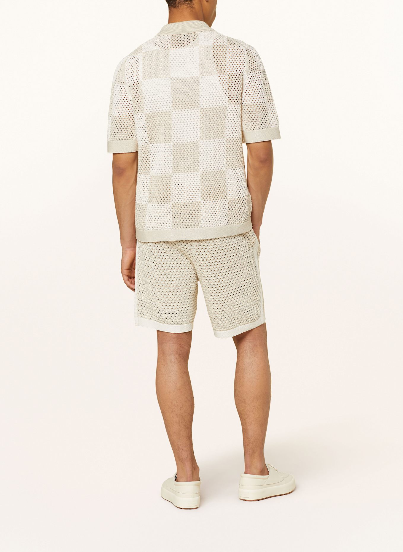 REISS Häkelhemd ALFRED Regular Fit: BEIGE / ECRU