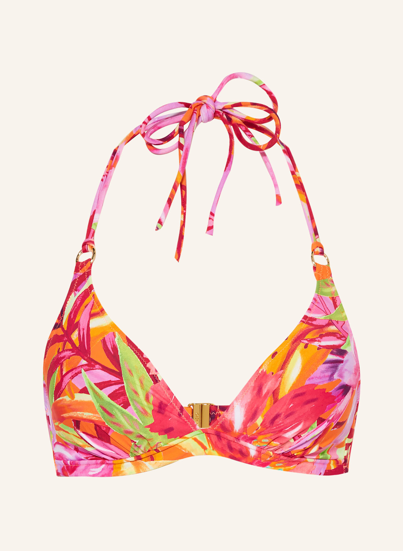 MARIE JO Triangel-Bikini-Top SHUBRA: ORANGE/ PINK/ GELB