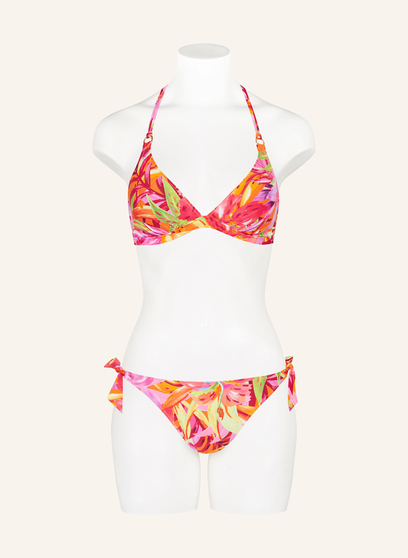MARIE JO Triangel-Bikini-Top SHUBRA: ORANGE/ PINK/ GELB