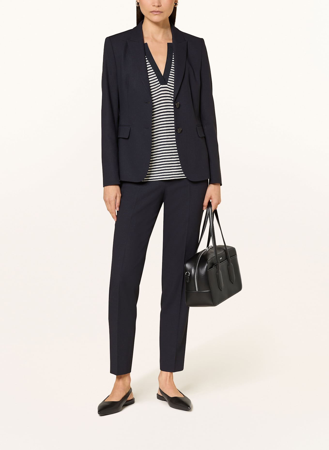 BOSS Businesshose TILUNA: DUNKELBLAU