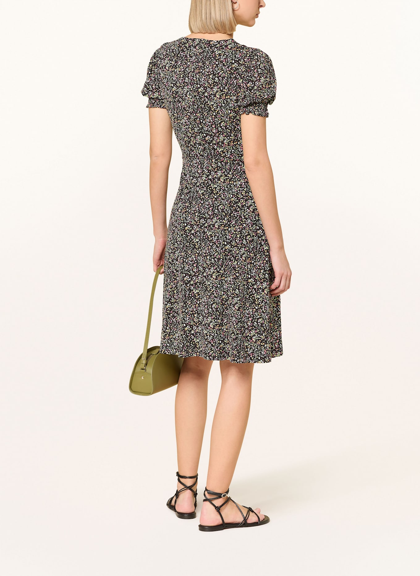 HOBBS Jerseykleid RIMA: SCHWARZ / GRÜN / ROSA