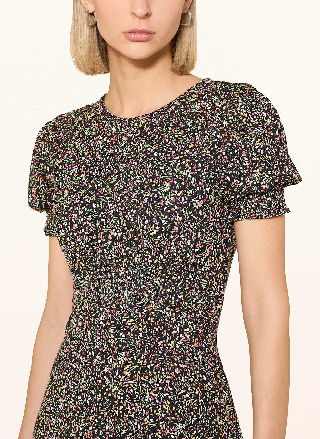 HOBBS Jersey dress RIMA in black/ green/ pink