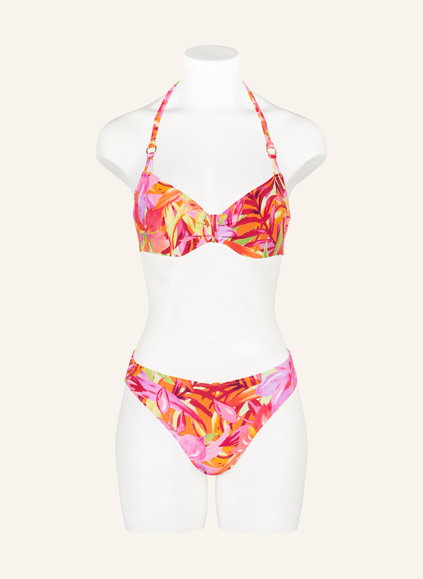 MARIE JO Bügel-Bikini-Top SHUBRA: ORANGE/ ROSA/ GELB