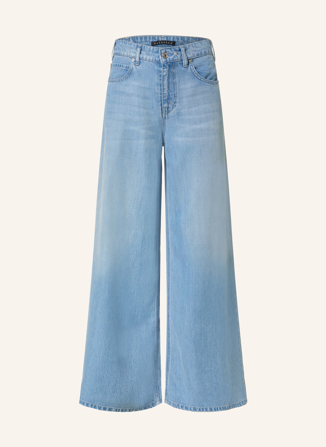 MAC DAYDREAM slouchy blue and white jeans BEL AIR: Stradivarius super high-waist skinny jeans in brown