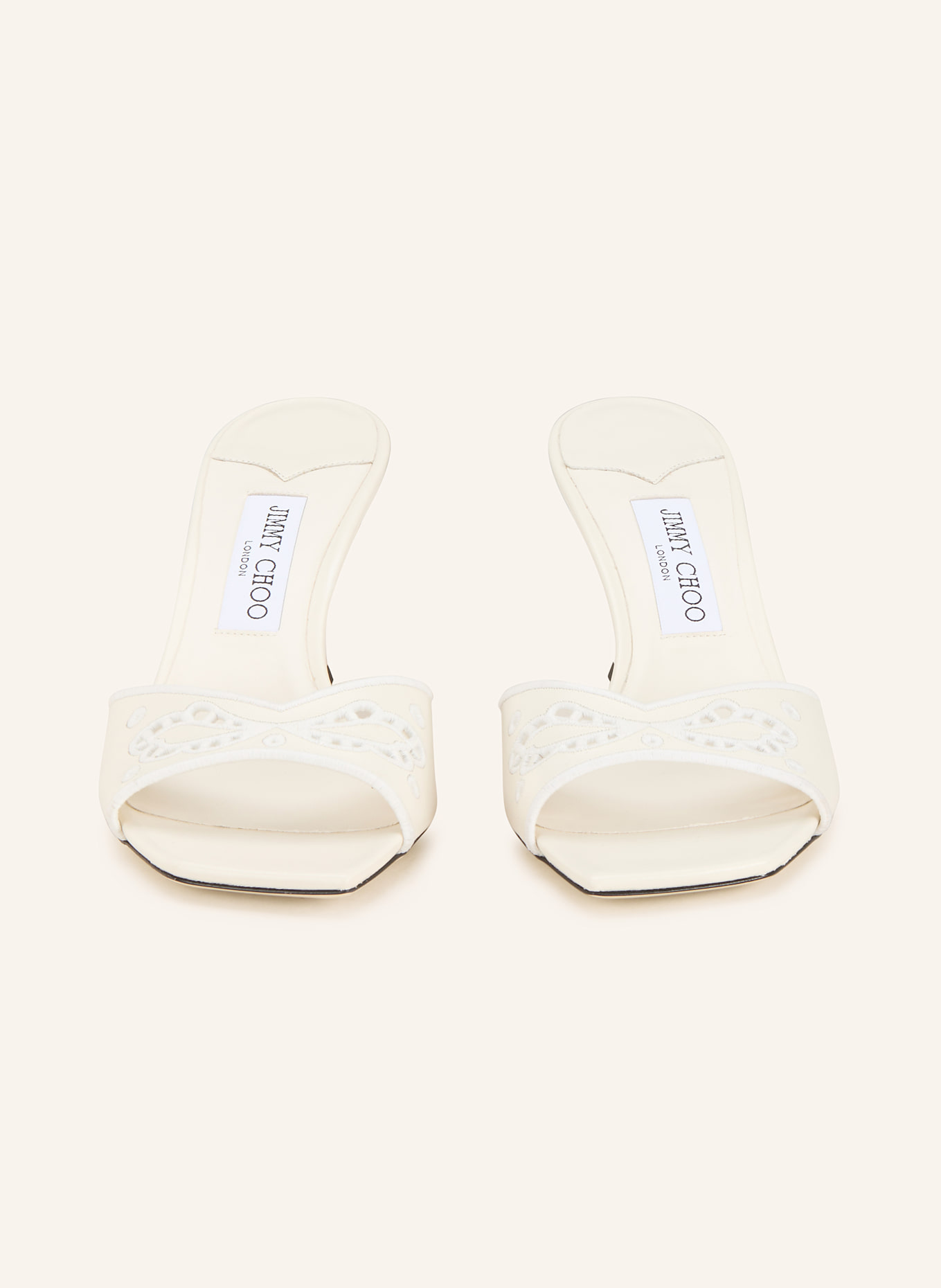 JIMMY CHOO Mules: ECRU