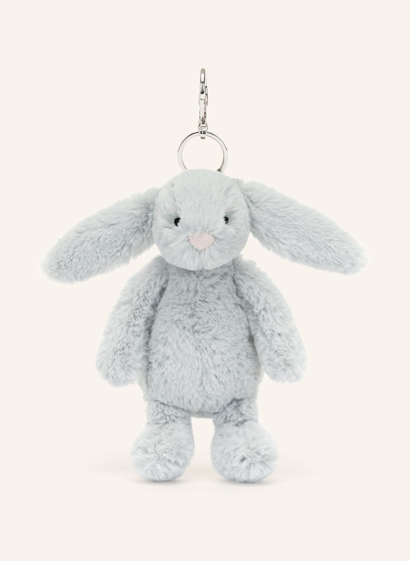 Jellycat Přívěsek na klíče a na tašku BASHFUL SILVER BUNNY: SVĚTLE ŠEDÁ