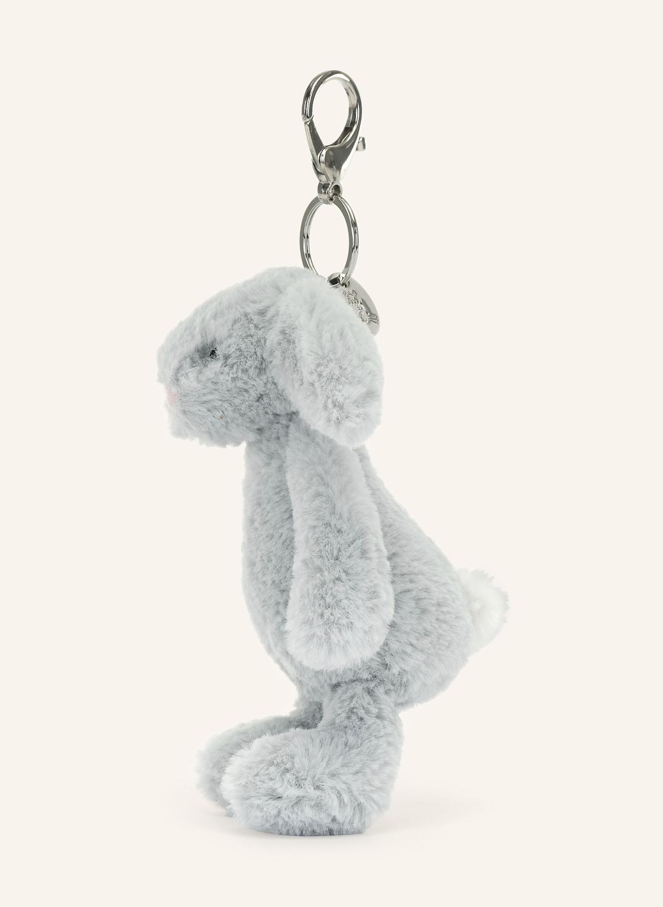 Jellycat Přívěsek na klíče a na tašku BASHFUL SILVER BUNNY: SVĚTLE ŠEDÁ