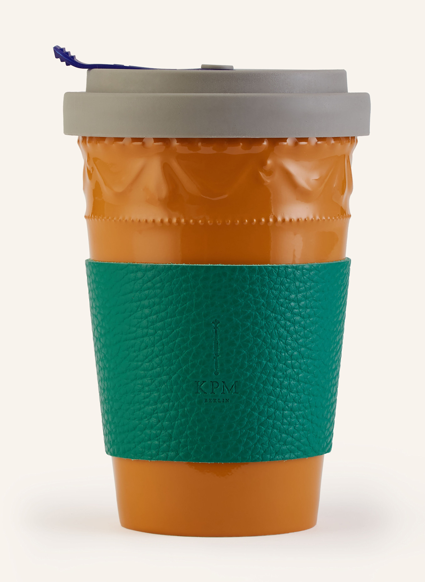 KPM Pohárek To Go KURLAND: TMAVĚ ŽLUTÁ / SVĚTLE ŠEDÁ / ZELENÁ