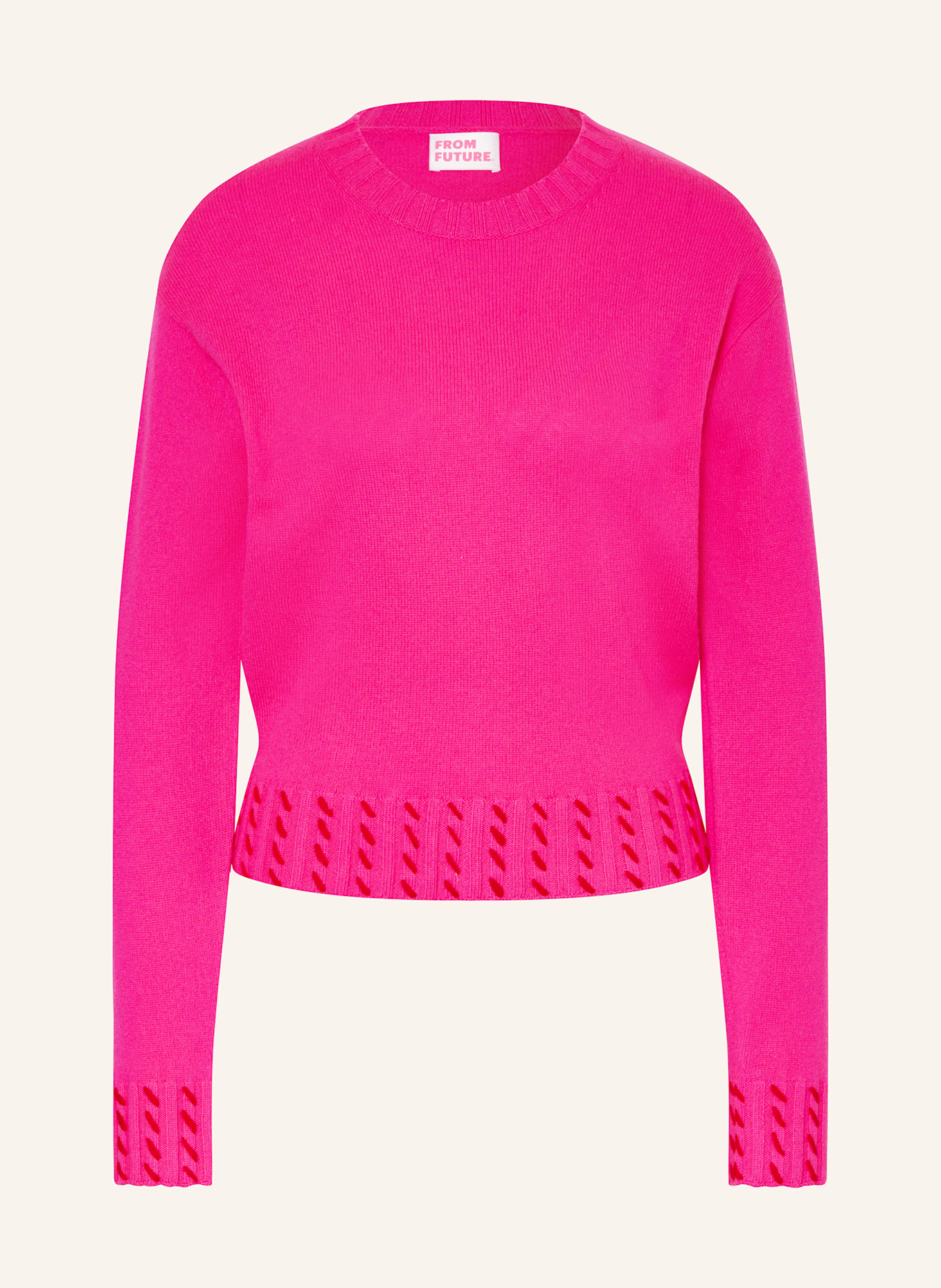 FROM FUTURE Pull en cachemire: ROSE FUCHSIA FLUO