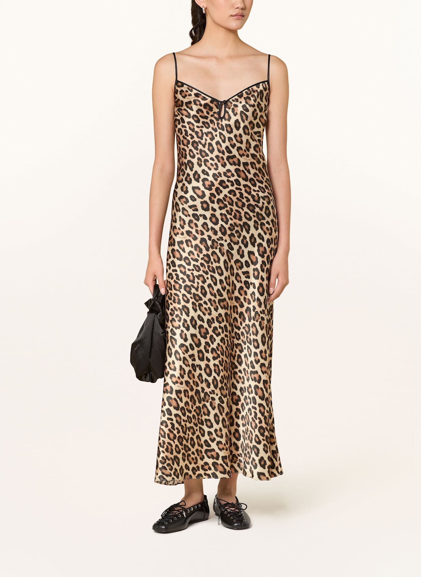 FROM FUTURE Sukienka z jedwabiu: JASNOBRĄZOWY / BRĄZOWY / CZARNY