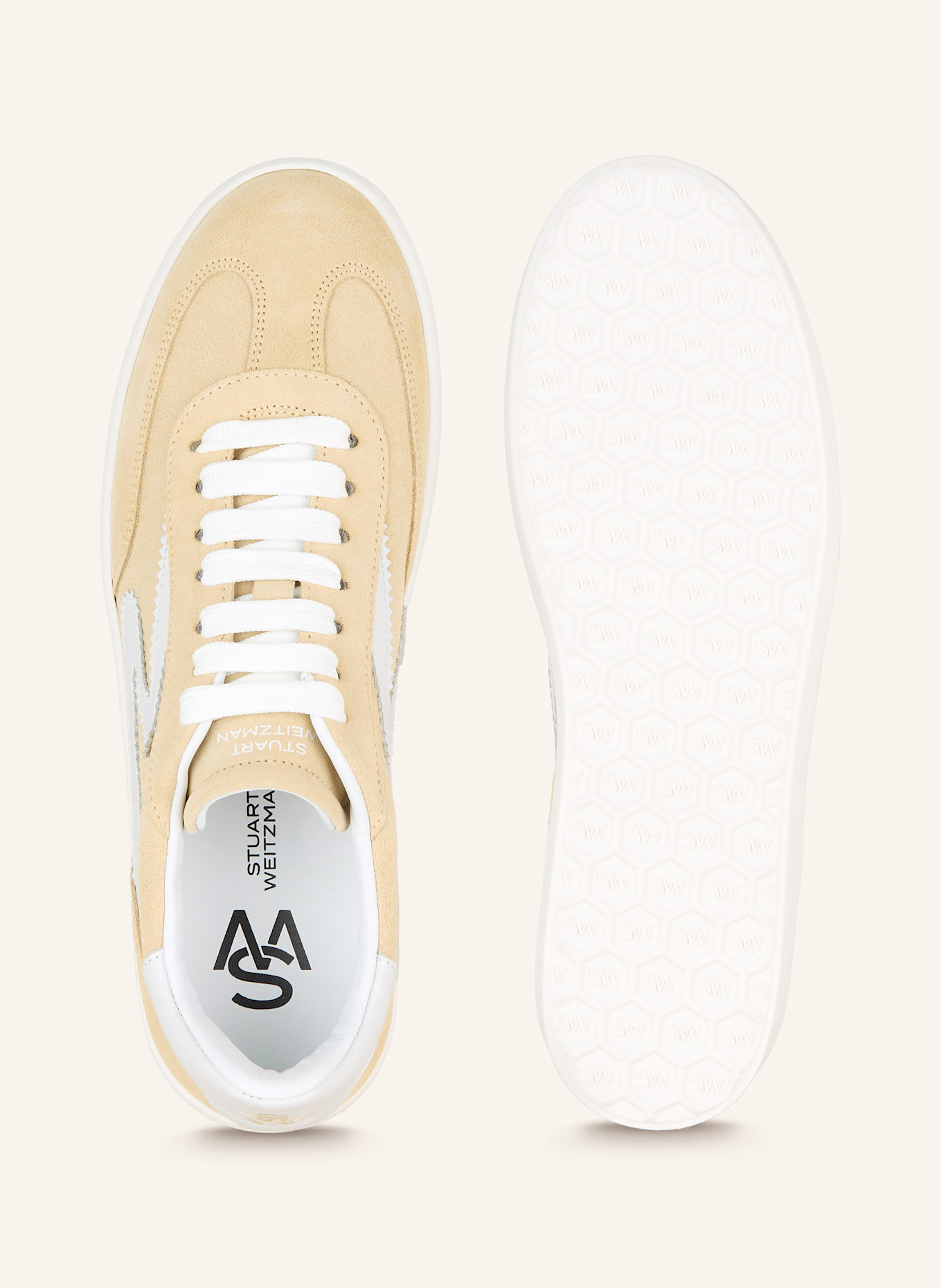 STUART WEITZMAN Sneaker RUNAROUND: CREME/ WEISS