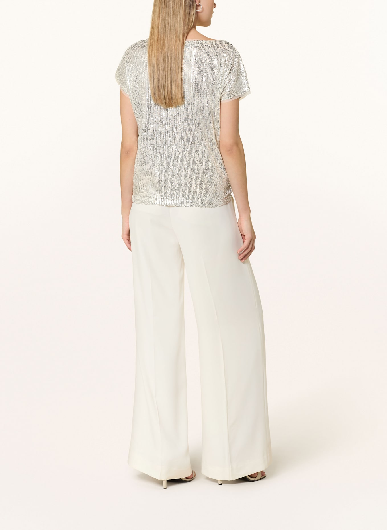 monari T-Shirt mit Pailletten: BEIGE