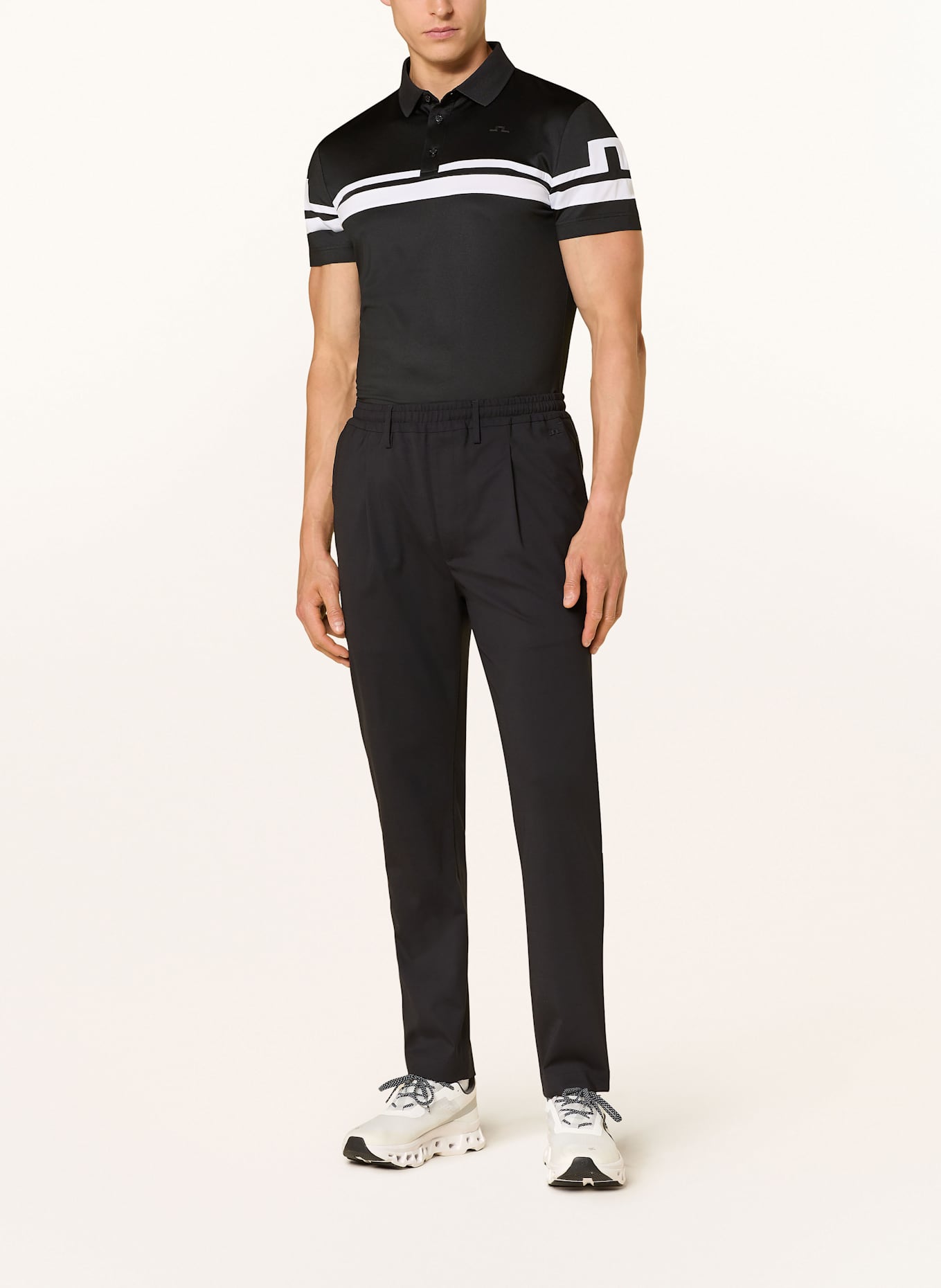 J.LINDEBERG Funktions-Poloshirt: SCHWARZ