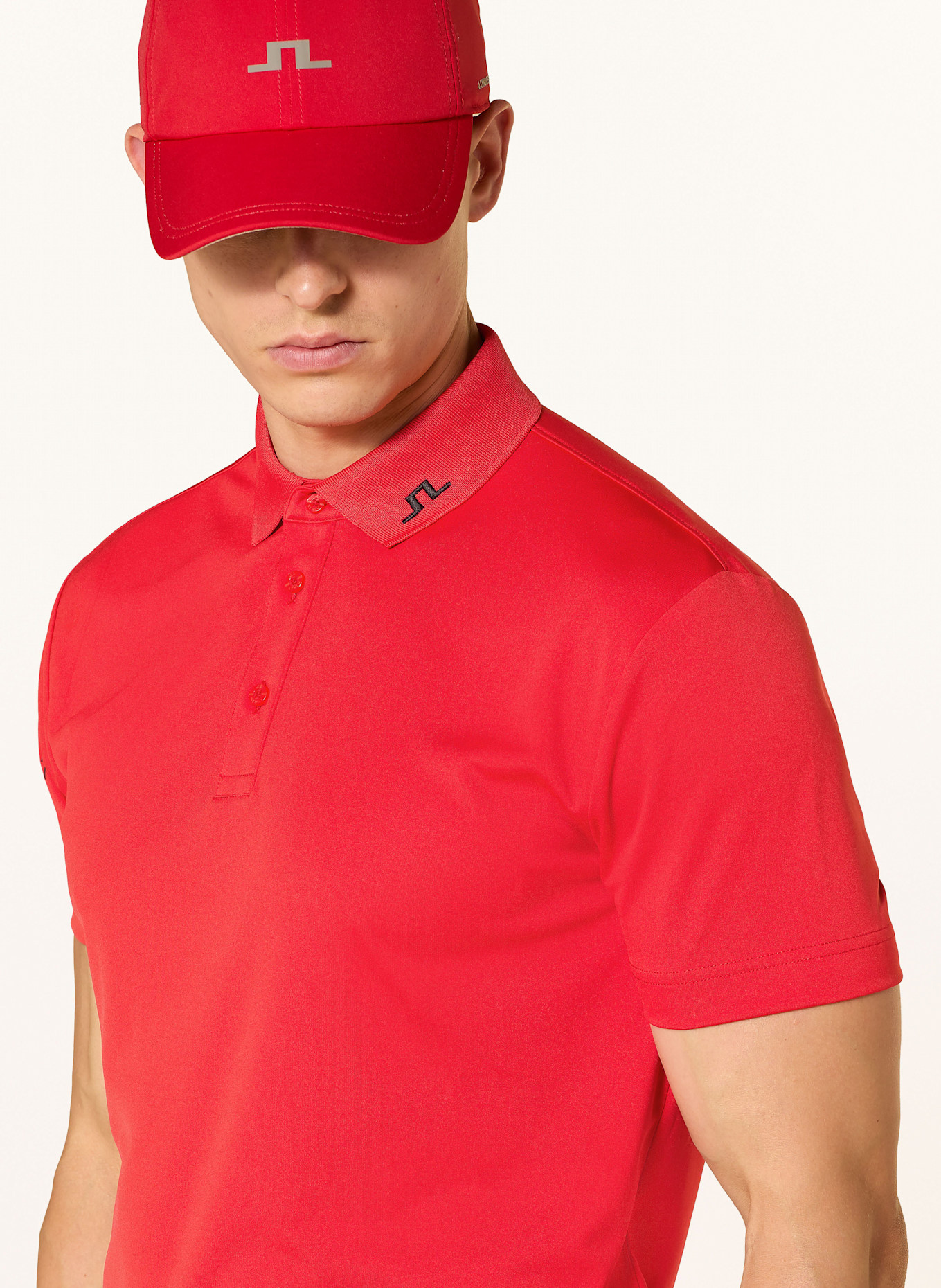 J.LINDEBERG Funktions-Poloshirt: ROT