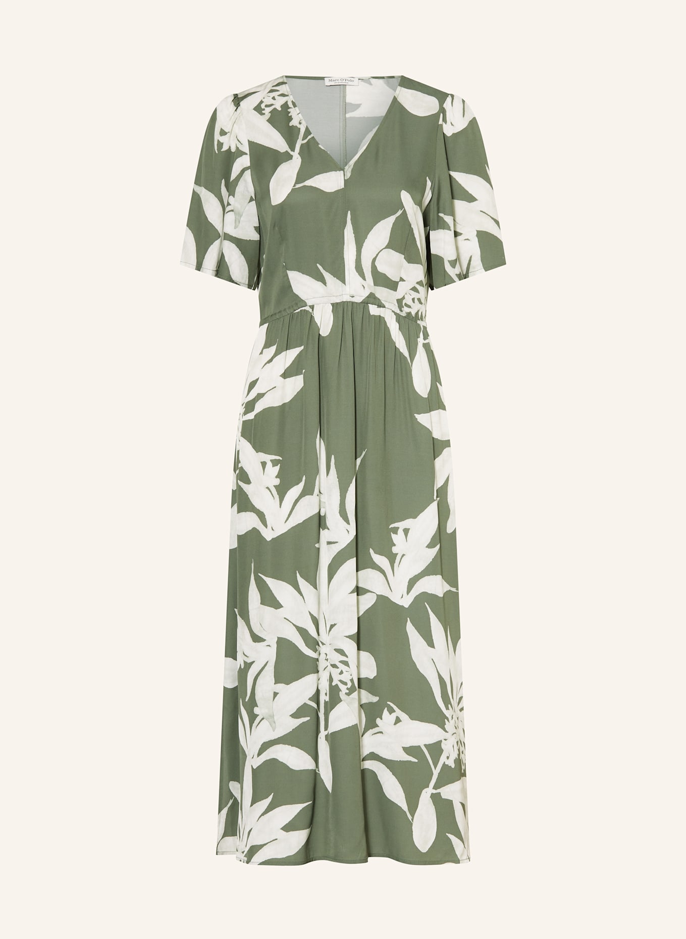 Marc O'Polo Kleid: HELLGRÜN/ CREME