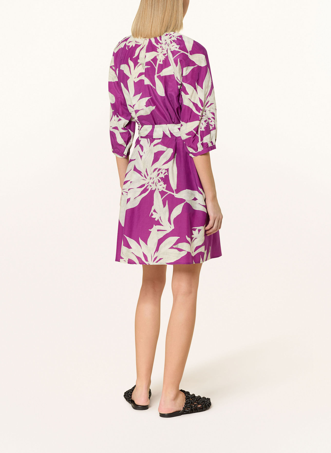 Marc O'Polo Kleid mit 3/4-Arm: FUCHSIA/ HELLGRAU