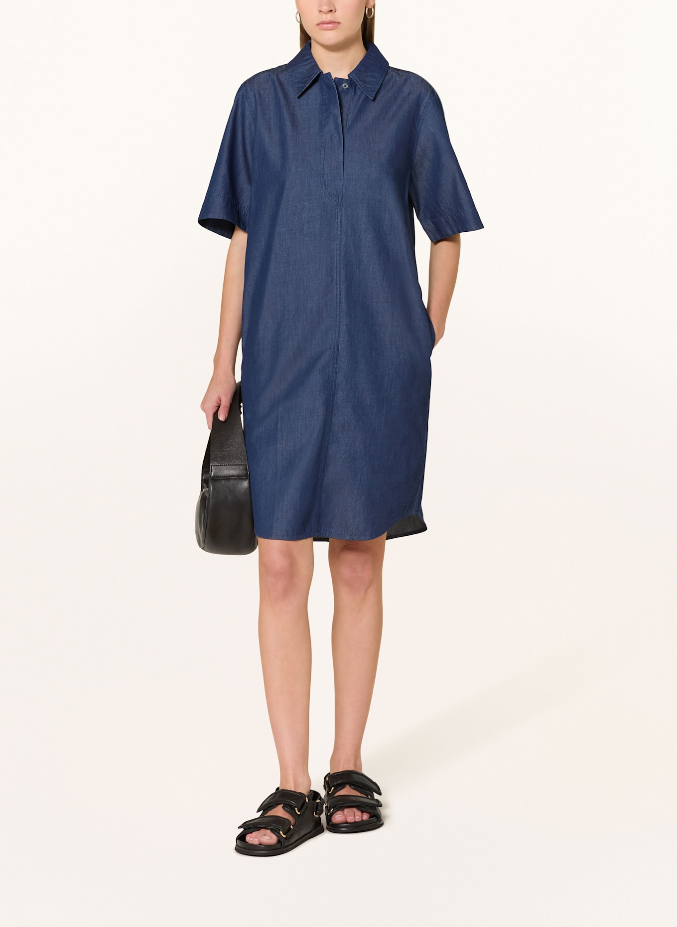 Marc O'Polo Hemdblusenkleid in Jeansoptik: DUNKELBLAU