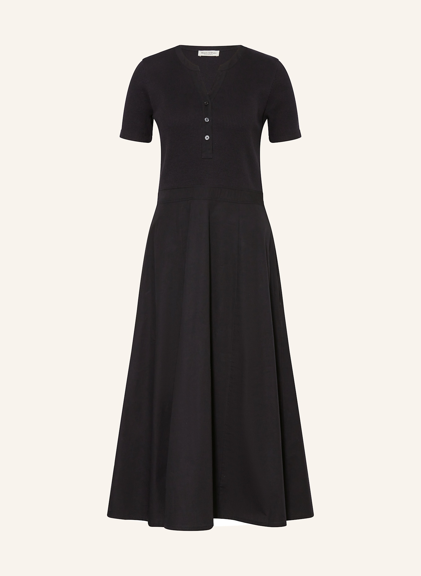 Marc O'Polo Kleid im Materialmix: SCHWARZ