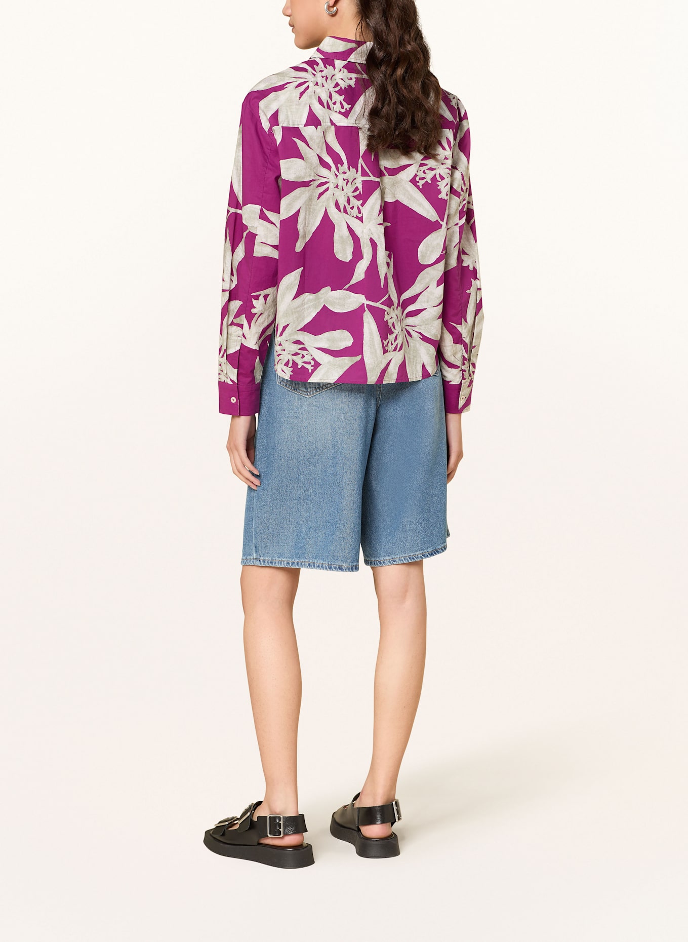 Marc O'Polo Hemdbluse: FUCHSIA / HELLGRAU