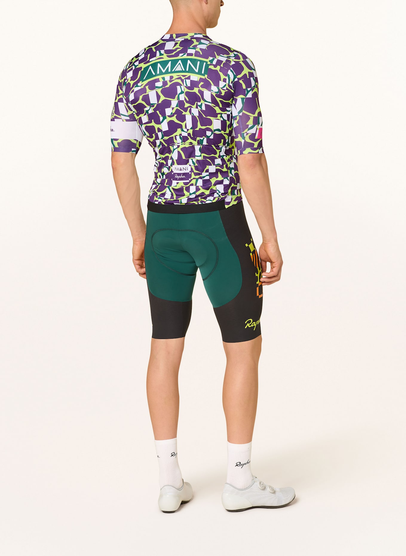 Rapha Koszulka rowerowa AMANI PRO TEAM TRAINING: FIOLETOWY / JASKRAWY ZIELONY / CIEMNOZIELONY