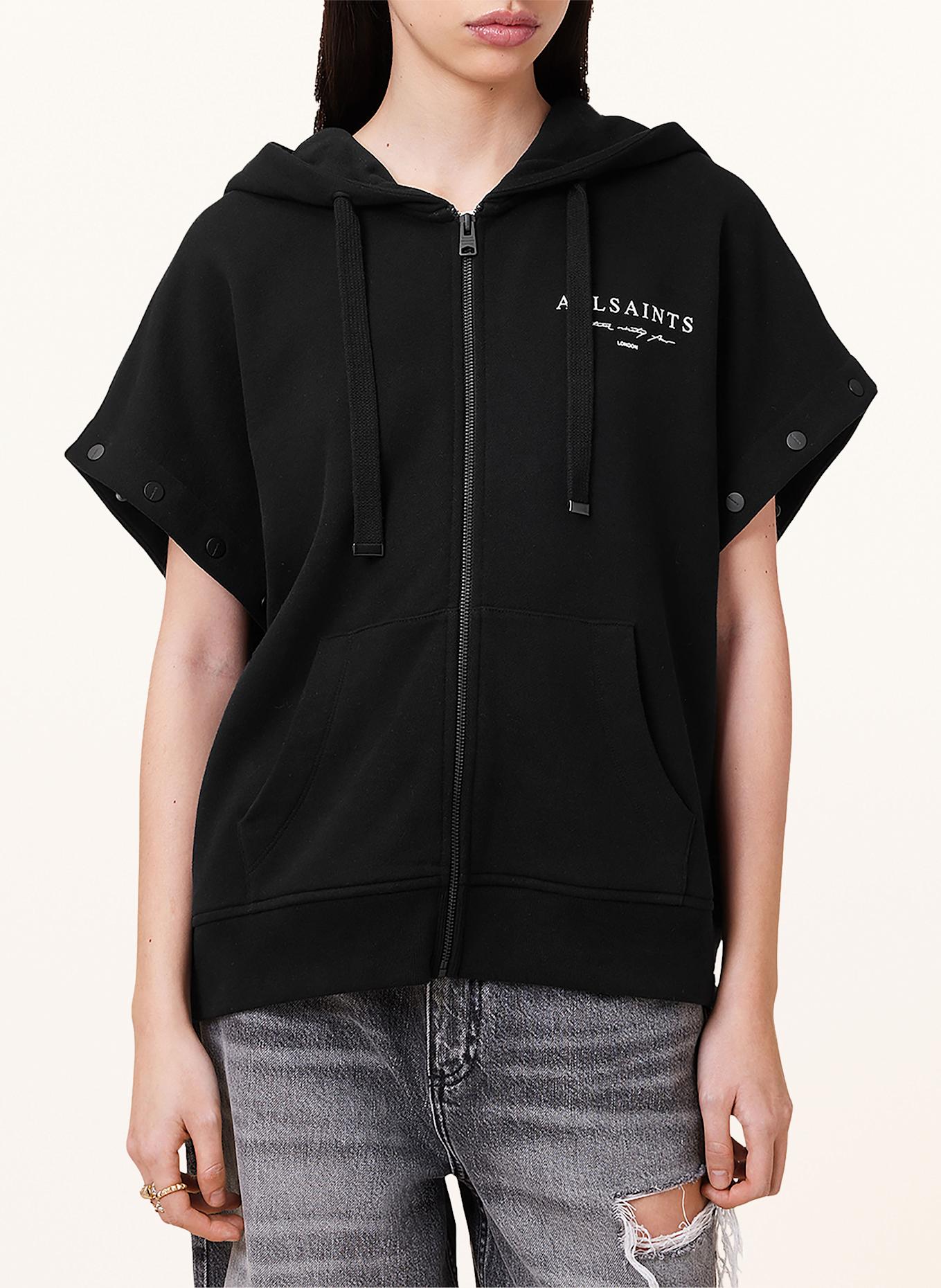 ALLSAINTS Bluza rozpinana AROMA AMPHIA z odpinanymi rękawami: CZARNY/ BIAŁY