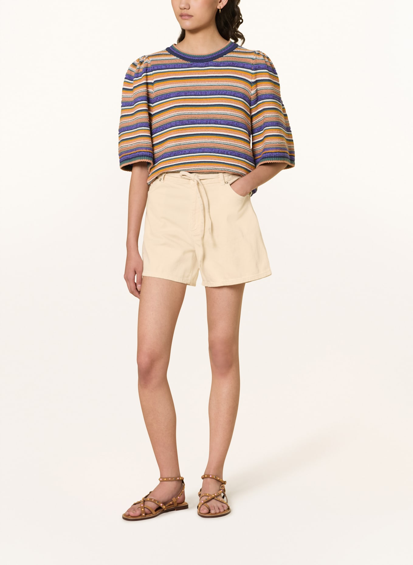 ba&sh Shorts FACHA: ECRU OFF WHITE