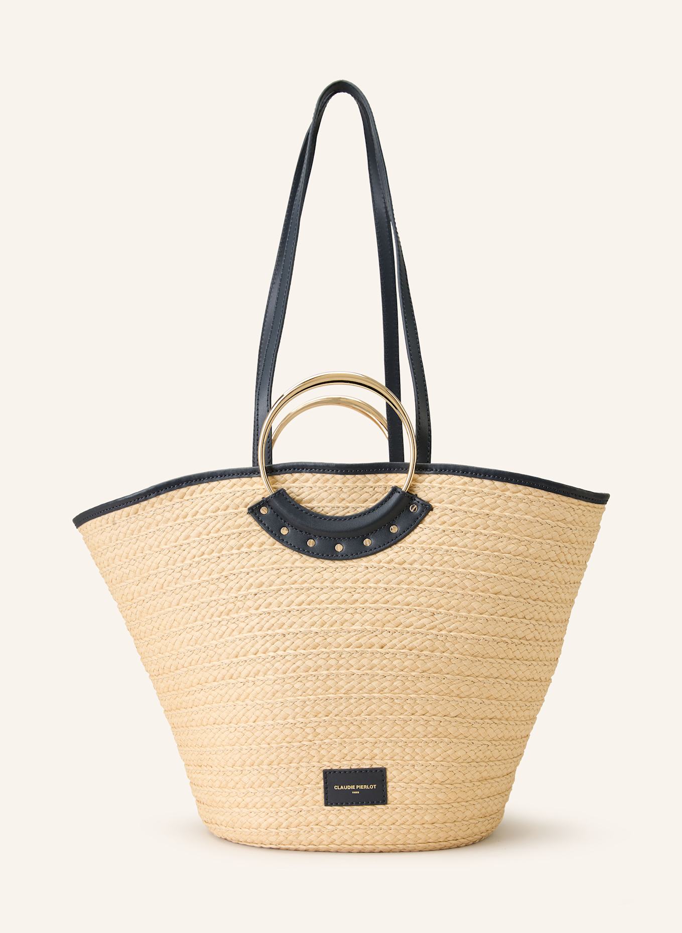 CLAUDIE PIERLOT Torba plażowa: BEŻOWY/ CZARNY