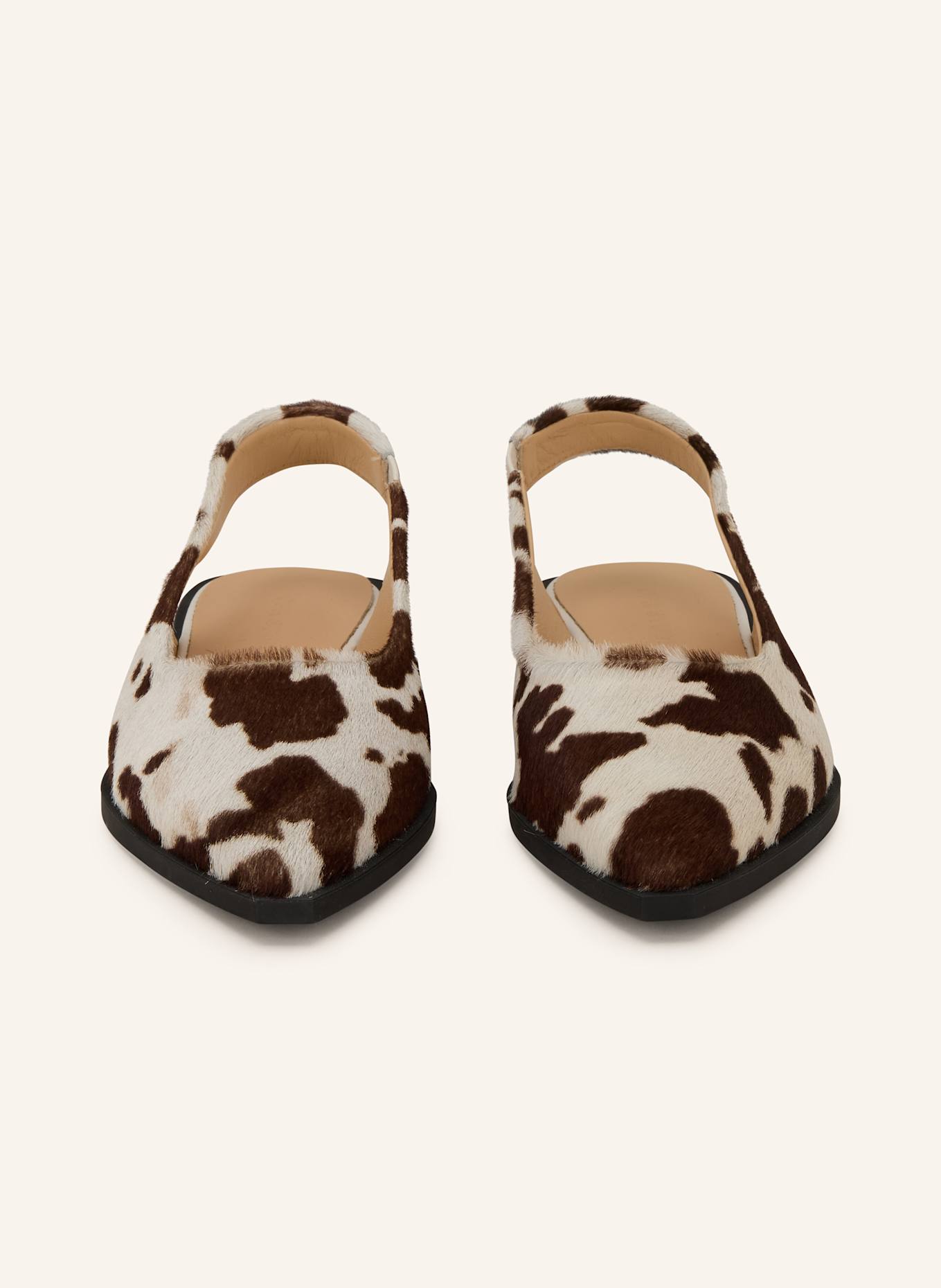 COPENHAGEN Slingback ballerinas CPH416: ECRU/ BROWN