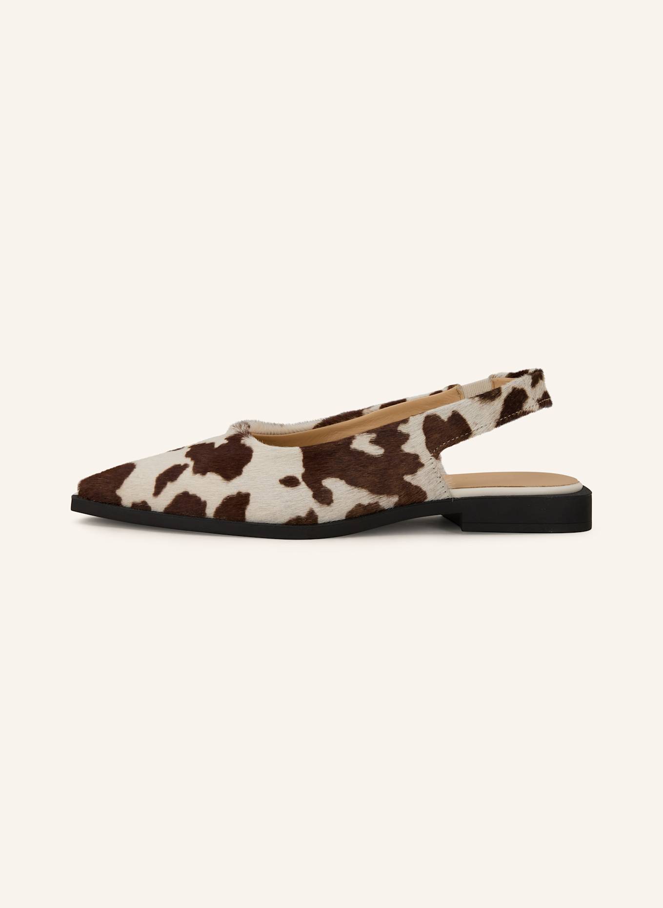 COPENHAGEN Slingback ballerinas CPH416: ECRU/ BROWN