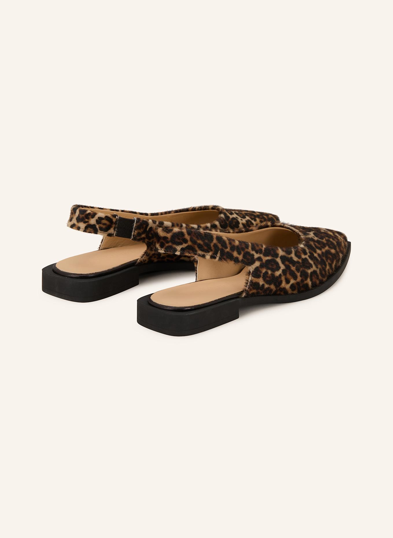 COPENHAGEN Slingback ballerinas CPH416: DARK BROWN/ LIGHT BROWN/ BROWN