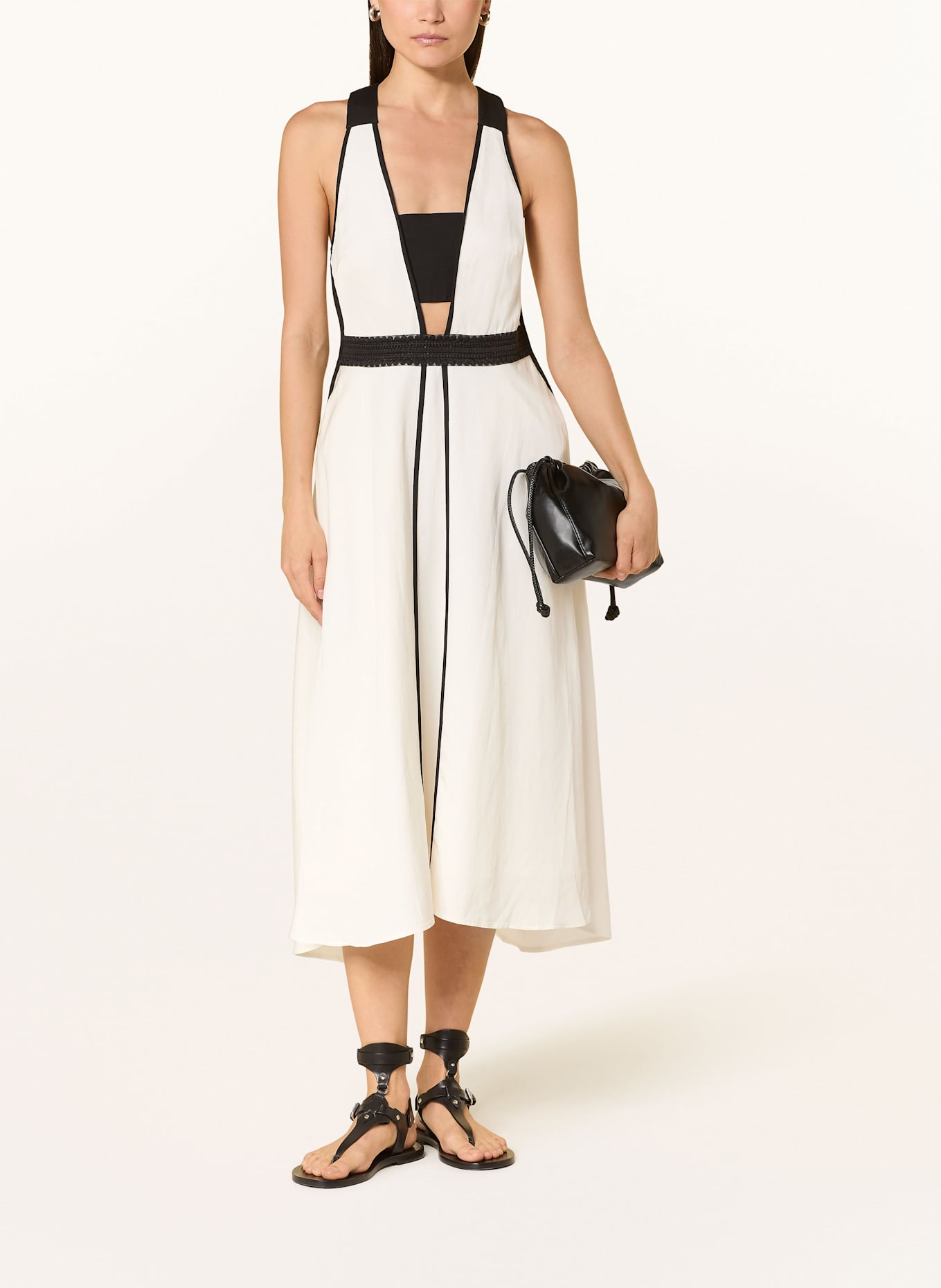 REISS VALENCIA dress in white/ black