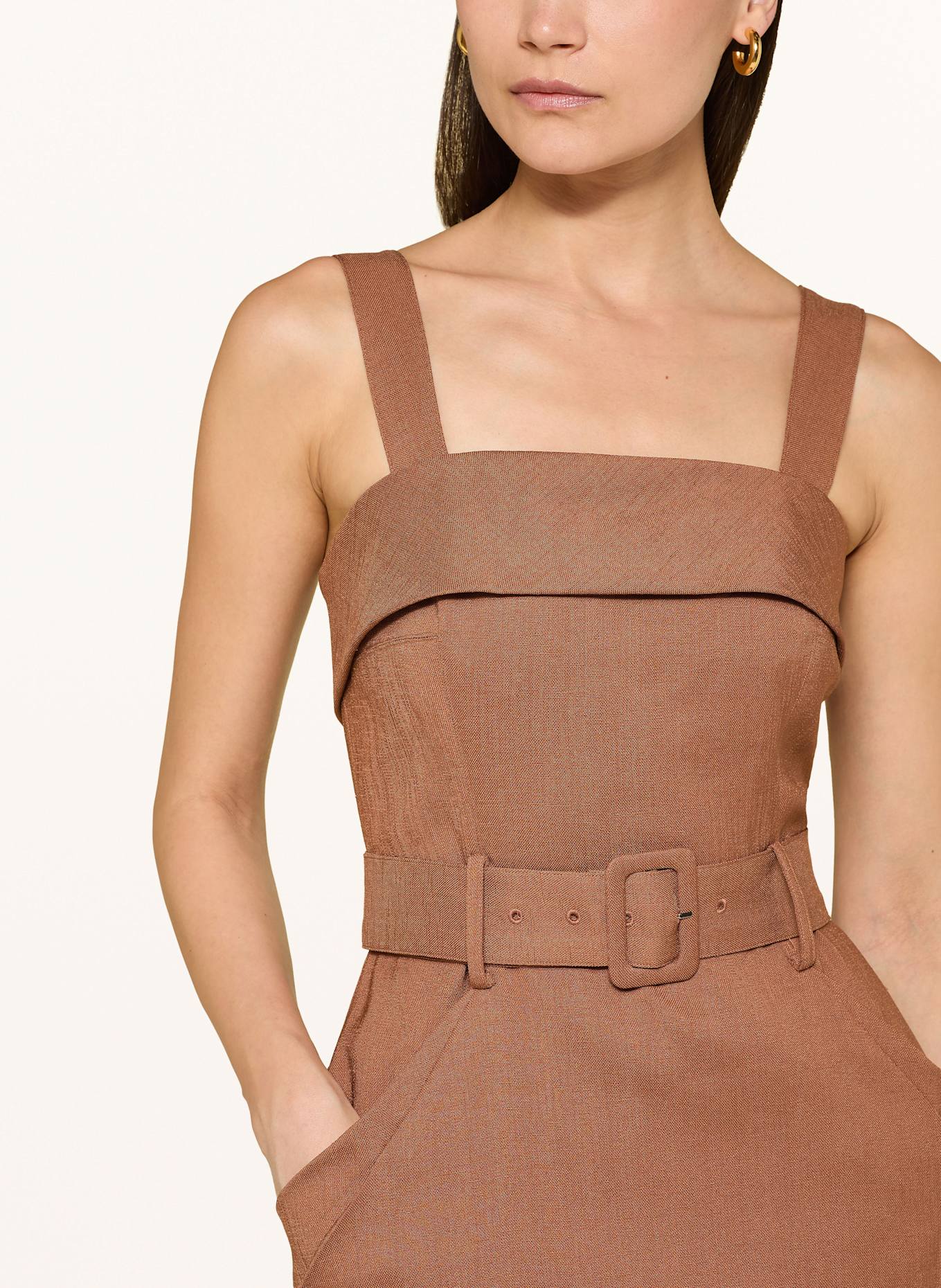 【海外限定】REISSワンピース☆Fia Belted Mini Dress, Brown reiss-Brown-Fia-Belted-Stretch