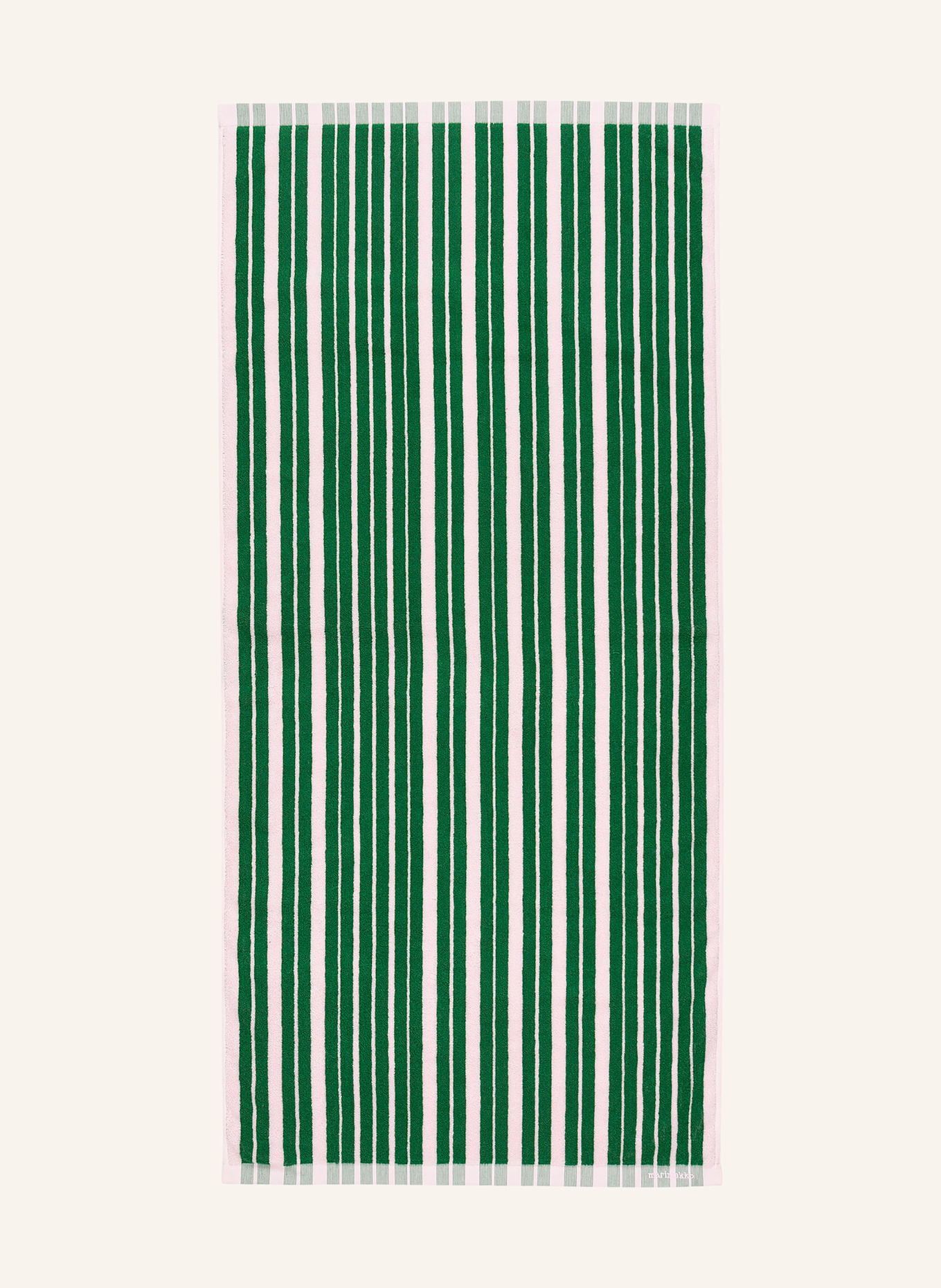 marimekko Ręcznik kąpielowy RAIDE: ZIELONY / JASNORÓŻOWY