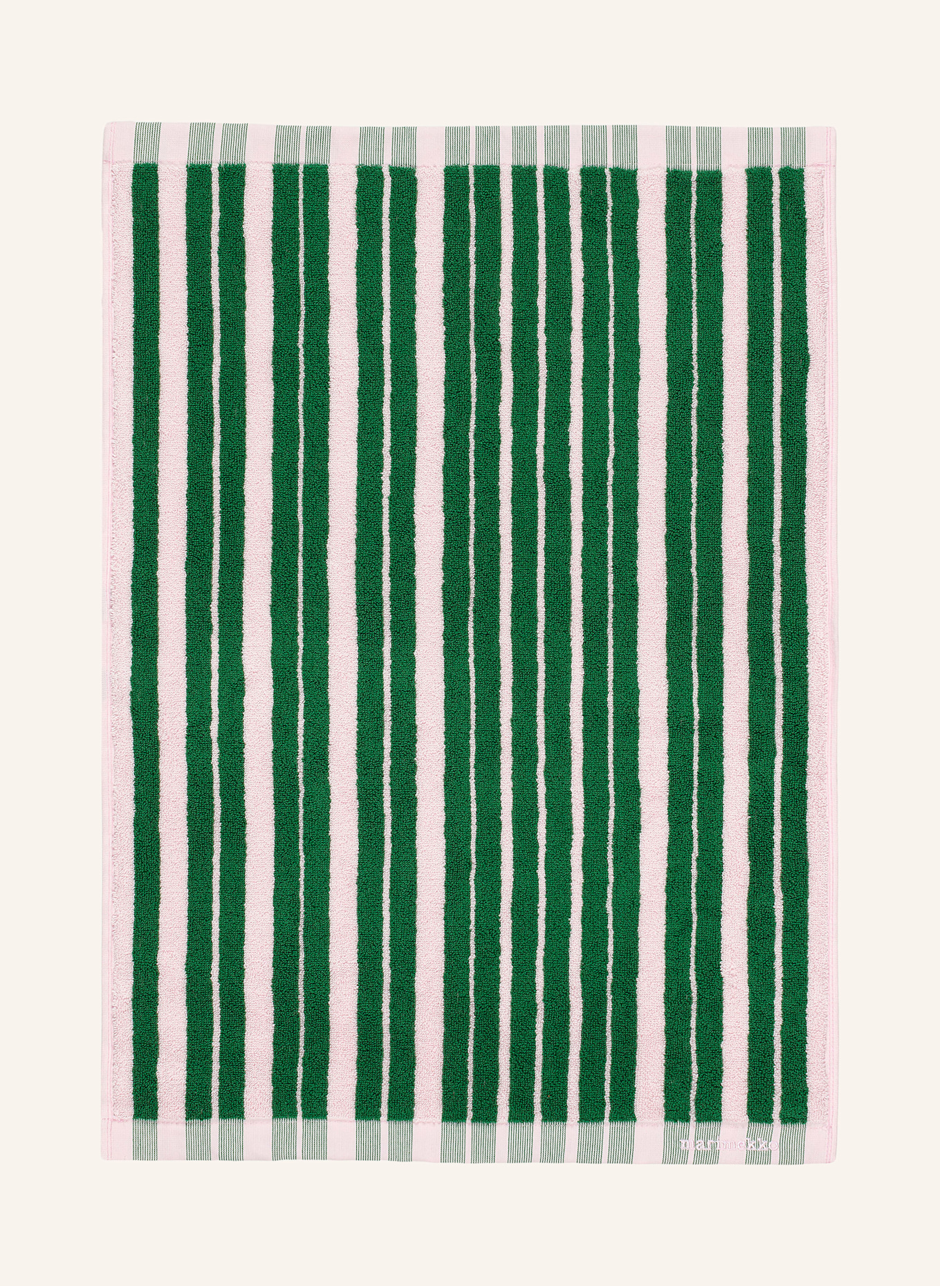 marimekko Ręcznik kąpielowy RAIDE: ZIELONY / JASNORÓŻOWY