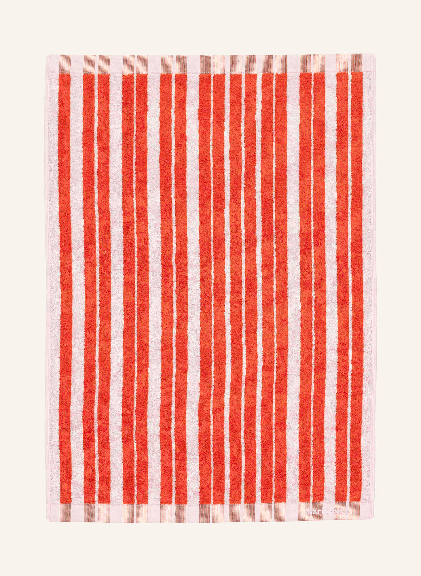 marimekko Ręcznik kąpielowy RAIDE: POMARAŃCZOWY / BIAŁY
