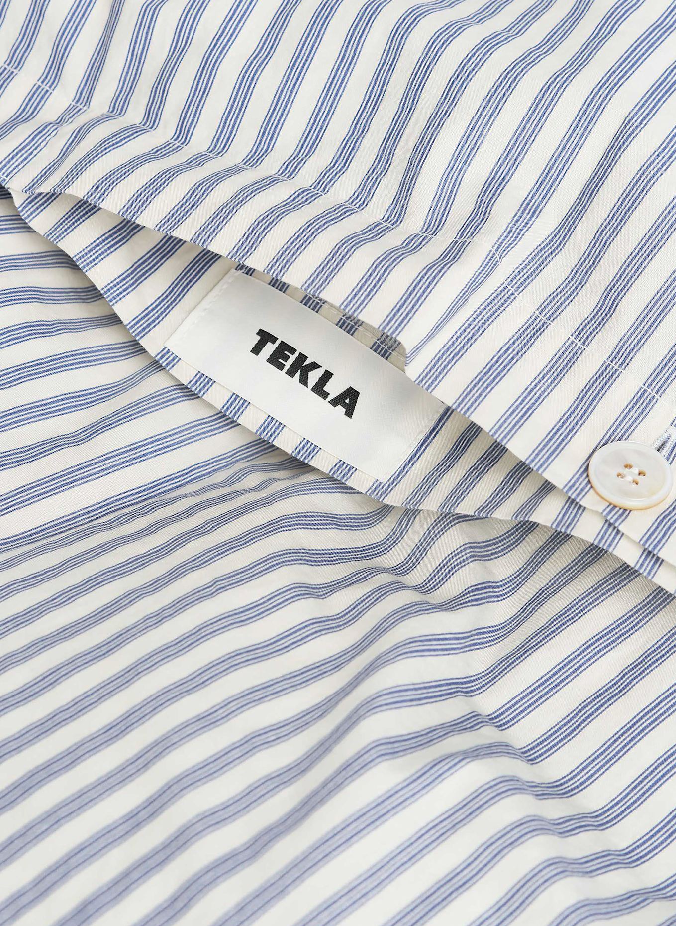 TEKLA Bettbezug: BLAU / WEISS