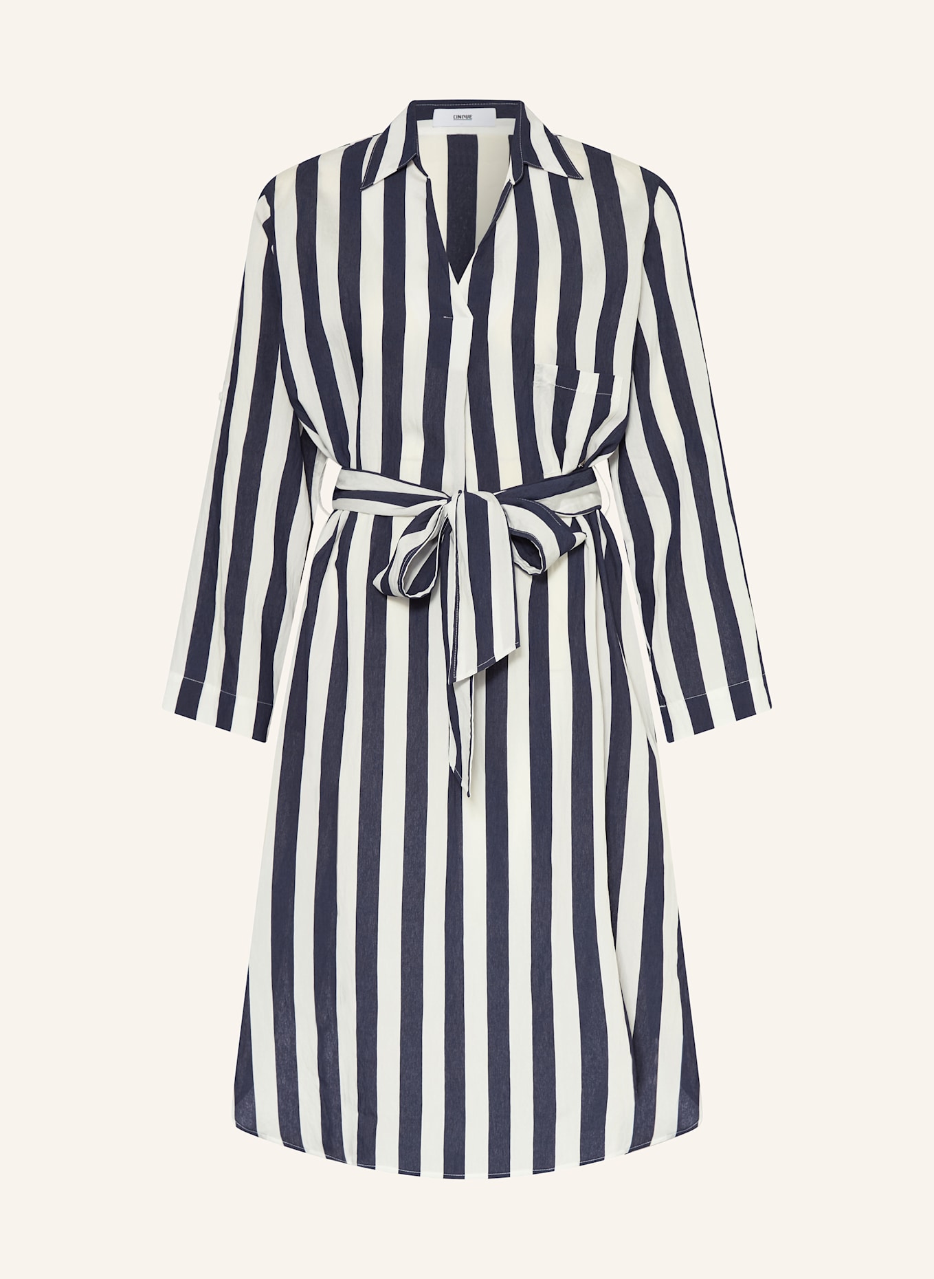 CINQUE Kleid CIDINARA: DUNKELBLAU / WEISS