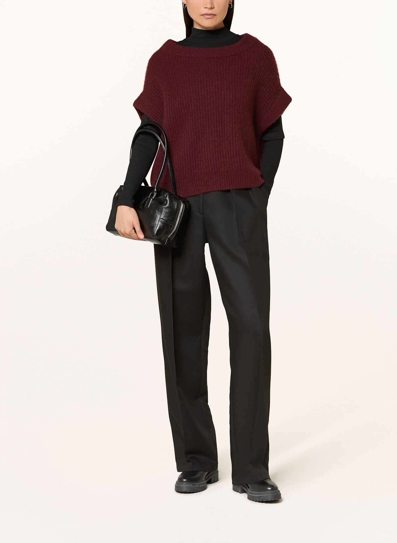 HERZEN'S ANGELEGENHEIT Pullunder mit Cashmere: DUNKELROT