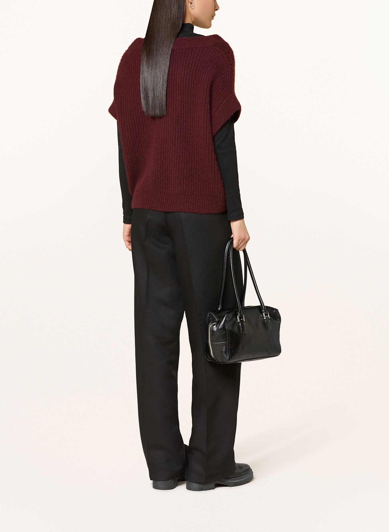 HERZEN'S ANGELEGENHEIT Pullunder mit Cashmere: DUNKELROT