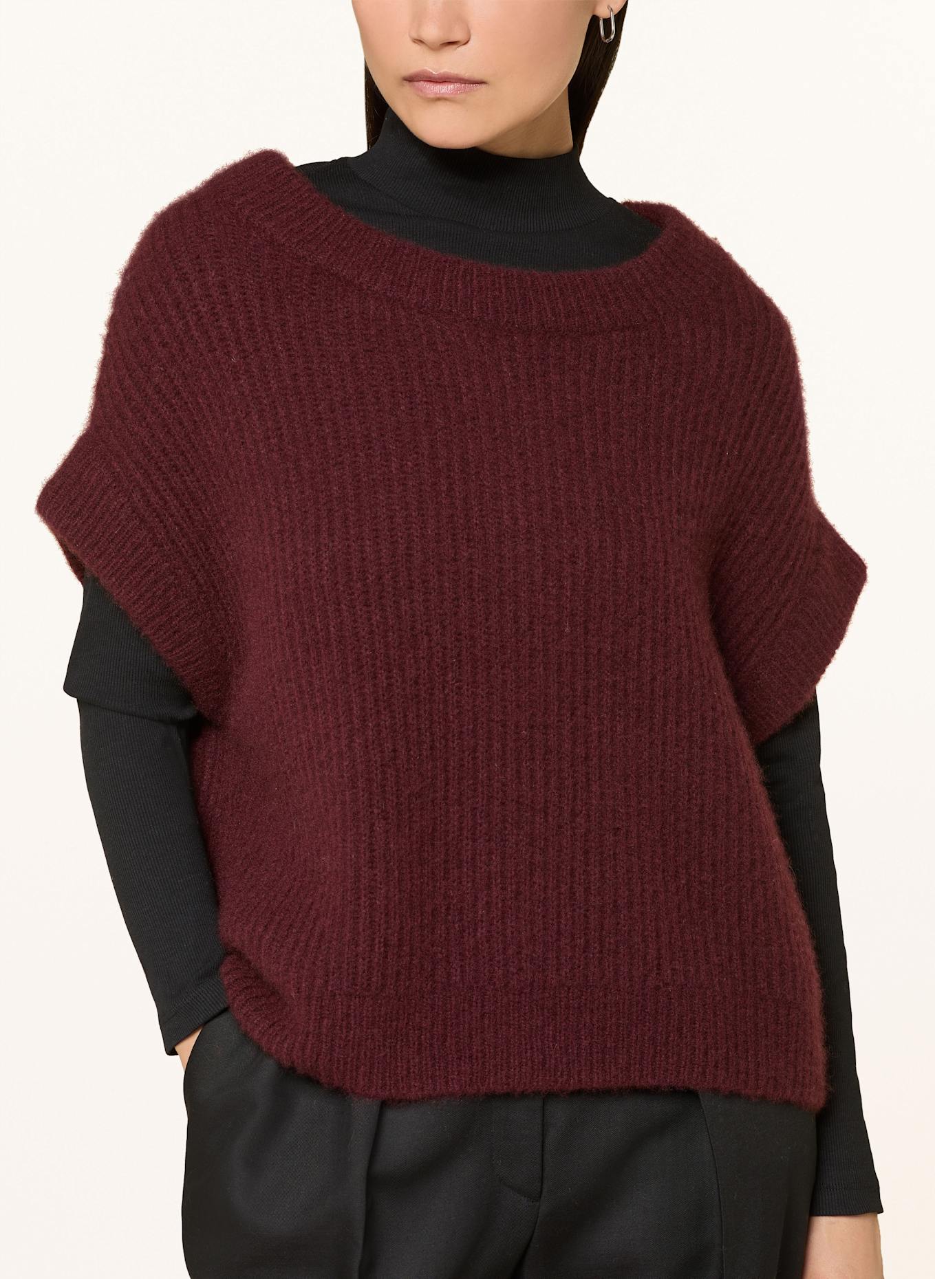 HERZEN'S ANGELEGENHEIT Pullunder mit Cashmere: DUNKELROT