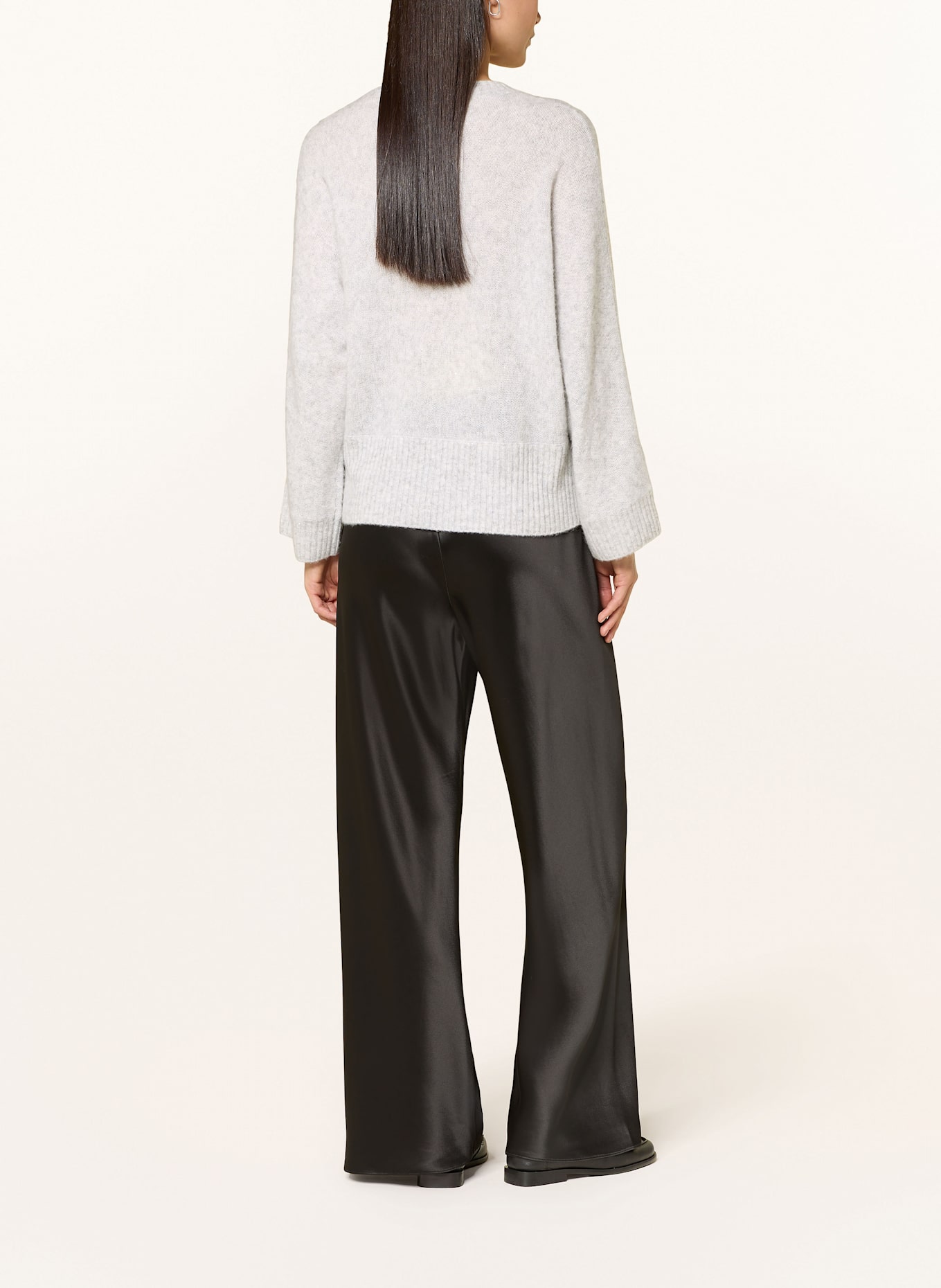 HERZEN'S ANGELEGENHEIT Pullover mit Cashmere und Pailletten: HELLGRAU