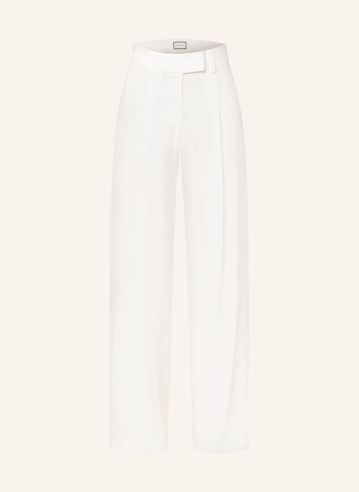 SEDUCTIVE Marlenehose CHRISSY mit Leinen: ECRU